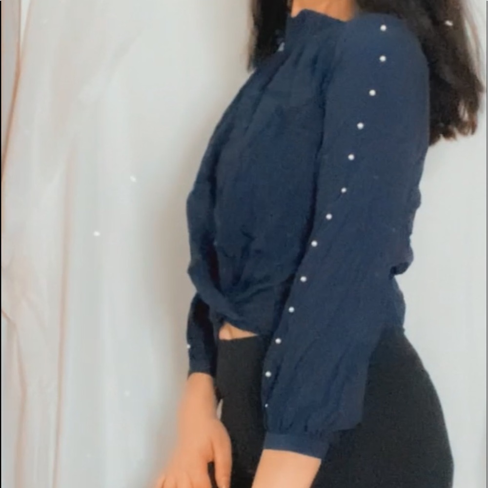 Navy Blue Blouse